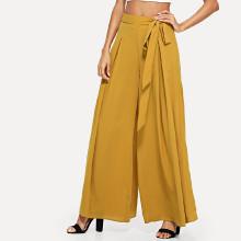 Shein Fold Pleat Super Wide Leg Pants