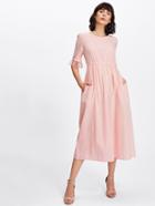 Shein Mesh Ruffle Sleeve Pearl Drawstring Smock Dress