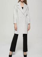 Shein Beige Lapel Double Breasted Long Coat