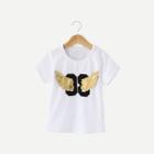 Shein Boys Angel Wings Patches Tee
