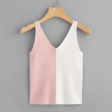 Shein Two Tone Knit Top