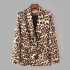 Shein Leopard Print Self Tie Blazer