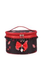 Shein Bow Tie Front Lace Trim Makeup Bag