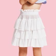 Shein Girls Tiered Ruffle Hem Flare Skirt