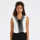 Shein Contrast Lace Shell Top