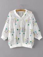 Shein Lollipop Embroidery Sheer Jacket
