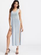 Shein Grey Sleeveless Slit Side Cover Up