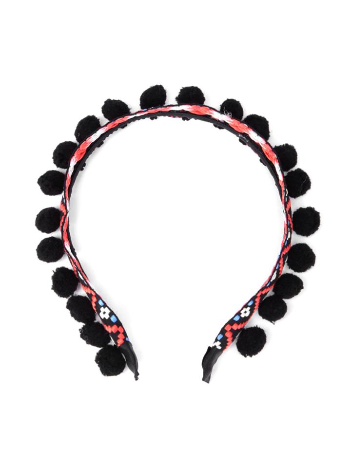 Shein Embroidery Chevron Pom Pom Headband