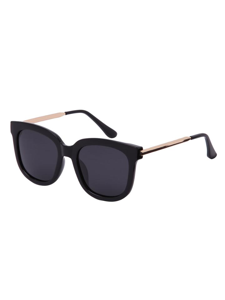 Shein Retro Black Lenses Oversized Square Sunglasses