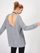 Shein Cutout V Back Loose Fit Jumper