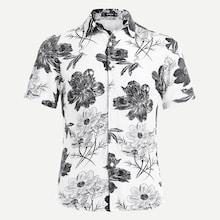 Shein Men Button Up Floral Top