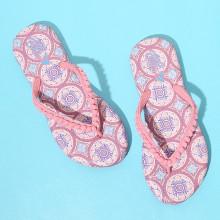 Shein Mini Pom Pom Toe Post Flip Flops