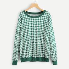 Shein Plus Houndstooth Print Tee