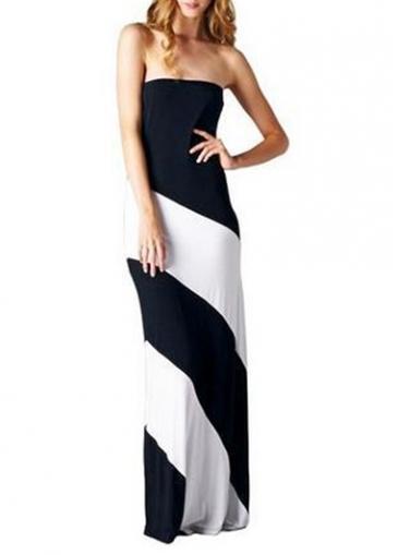 Rosewe Elegant Off The Shoulder Open Back Maxi Dress