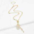 Shein Lock & Key Pendant Chain Necklace