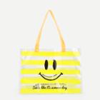 Shein Emoji Print Striped Tote Bag