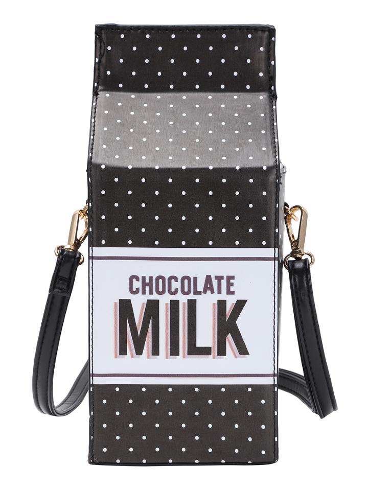 Shein Dot Print Milk Carton Shaped Shoulder Bag