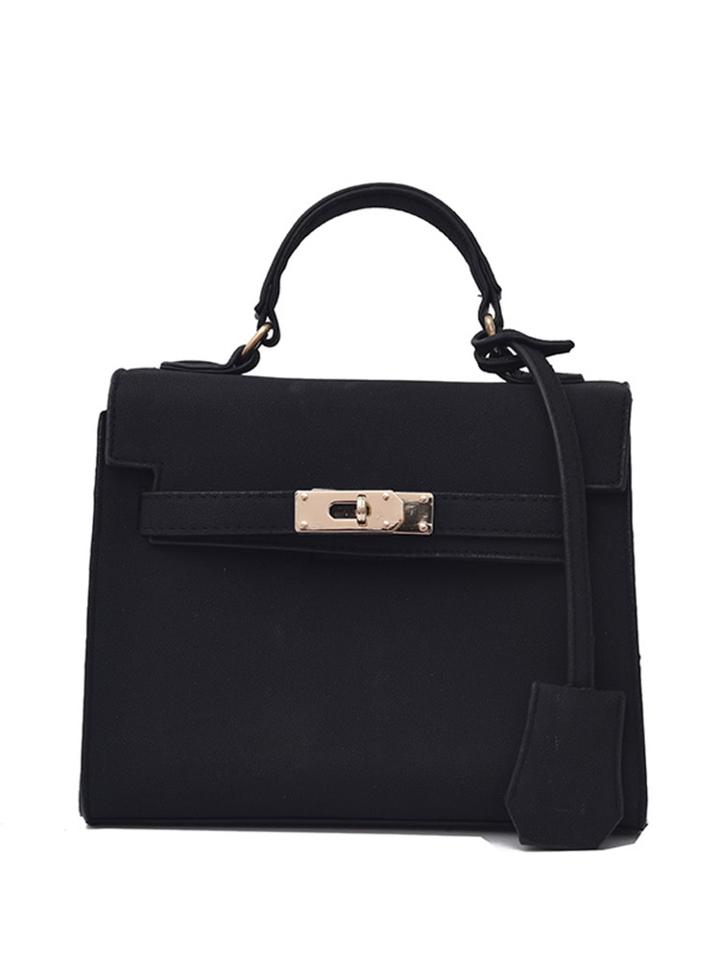 Shein Twist Lock Flap Satchel Bag