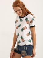 Shein Short Sleeve Fruit Print T-shirt