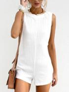 Shein Boat Neck Backless Sweater Jumpsuit