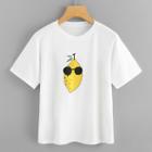 Shein Lemon Print T-shirt