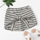 Shein Striped Knot Front Skirt
