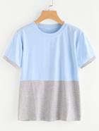 Shein Contrast Cut And Sew T-shirt
