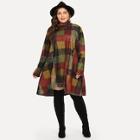 Shein Plus High Neck Plaid Print Sweatshirt