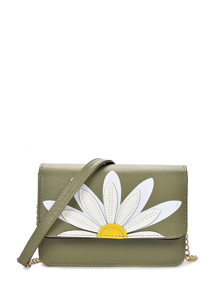 Shein Daisy Patch Pu Flap Bag