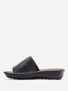 Shein Black Faux Leather Mule Slippers