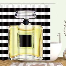 Shein Perfume Bottle Shower Curtain With 12pcs Hook