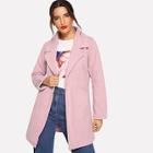 Shein Woollen Blend Single Button Outerwear