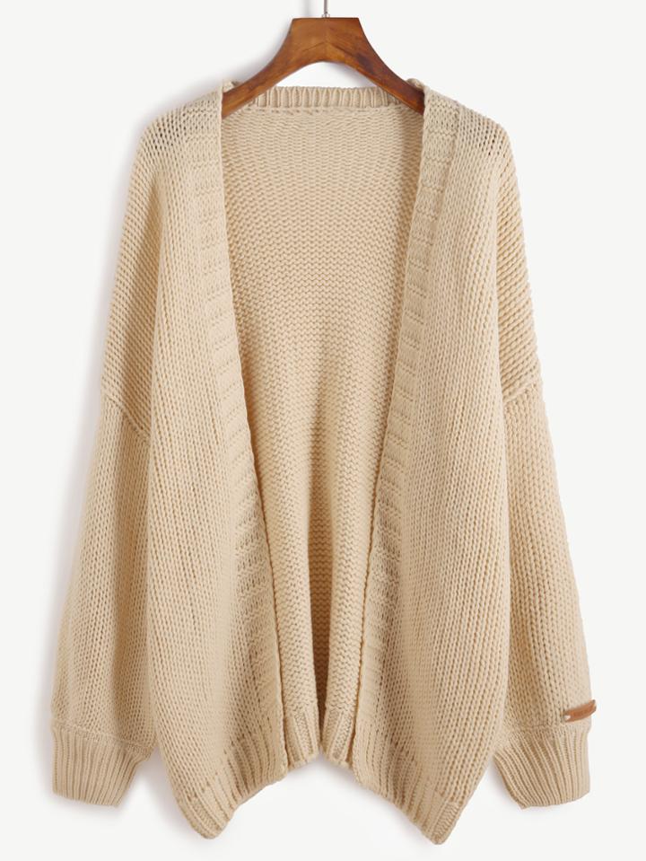 Shein Apricot Drop Shoulder Cardigan
