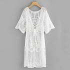 Shein Lace Knot Front Long Cardigan