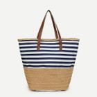 Shein Striped Design Tote Bag