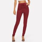 Shein Lace Up Front Skinny Pants