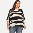 Shein Plus Asymmetric Striped Top