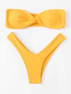 Shein Twist High Leg Bikini Set