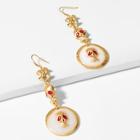 Shein Skeleton Detail Round Drop Earrings