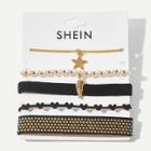 Shein Star & Heart Detail Bracelet Set 5pcs