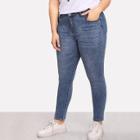 Shein Plus Bleach Wash Skinny Jeans