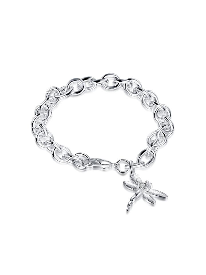 Shein Chain Link Bracelet With Dragonfly Charm