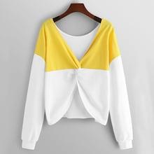 Shein Contrast Panel Twist Sweatshirt