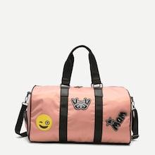 Shein Cartoon Patch Decor Duffle Bag