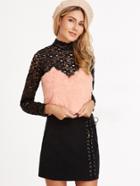 Shein Pink Faux Fur Crop Cami Top