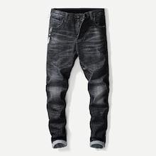 Shein Men Patched Detail Solid Jeans