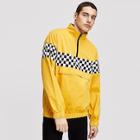 Shein Men Half Placket Checkered Panel Pullover Jacket