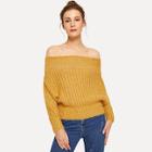 Shein Solid Off The Shoulder Jumper