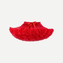 Shein Girls Knot Front Tiered Layer Solid Mesh Skirt