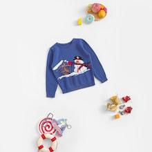 Shein Toddler Boys Snowman Print Jumper